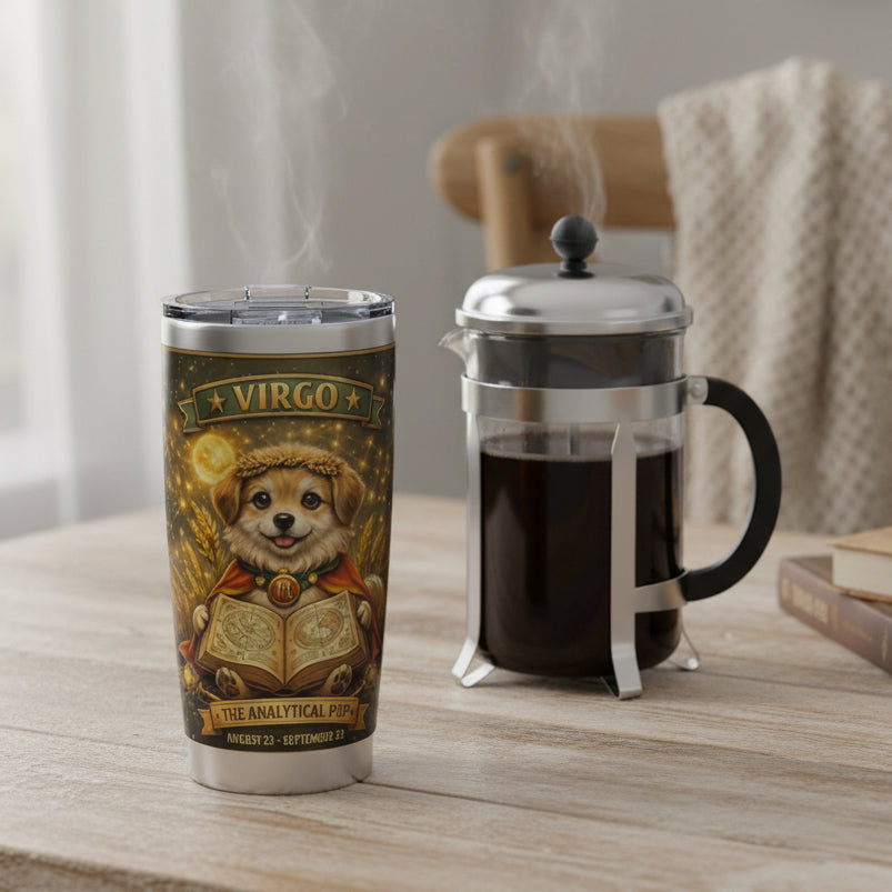 Virgo Pup Zodiac Tumbler - The Analytical Pup