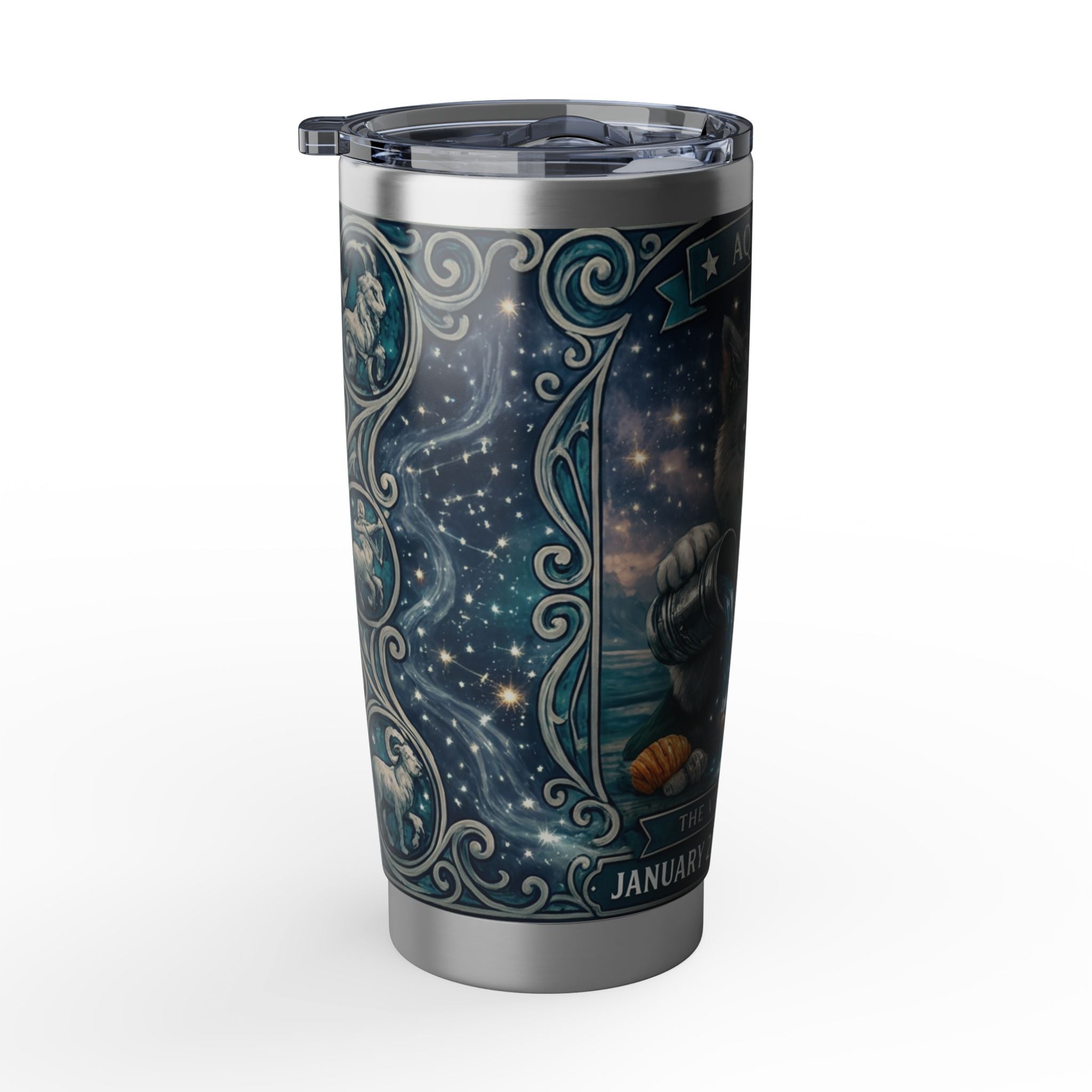 Aquarius Pup Zodiac Tumbler - The Visionary Pup