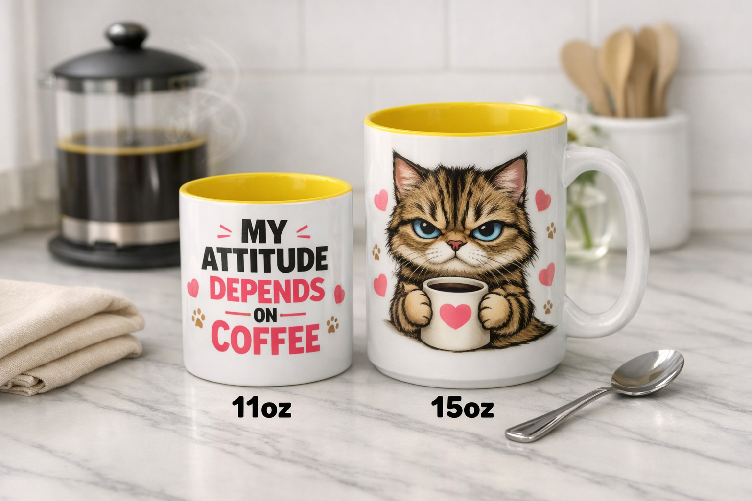 Caffeinated Whiskers Mug (11, 15oz)