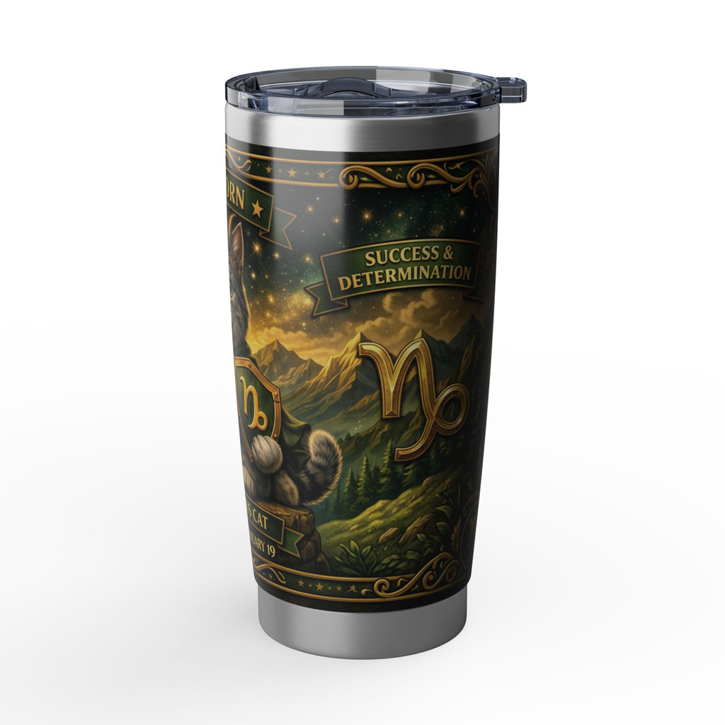 Capricorn Cat Zodiac Tumbler - The Ambitious Cat