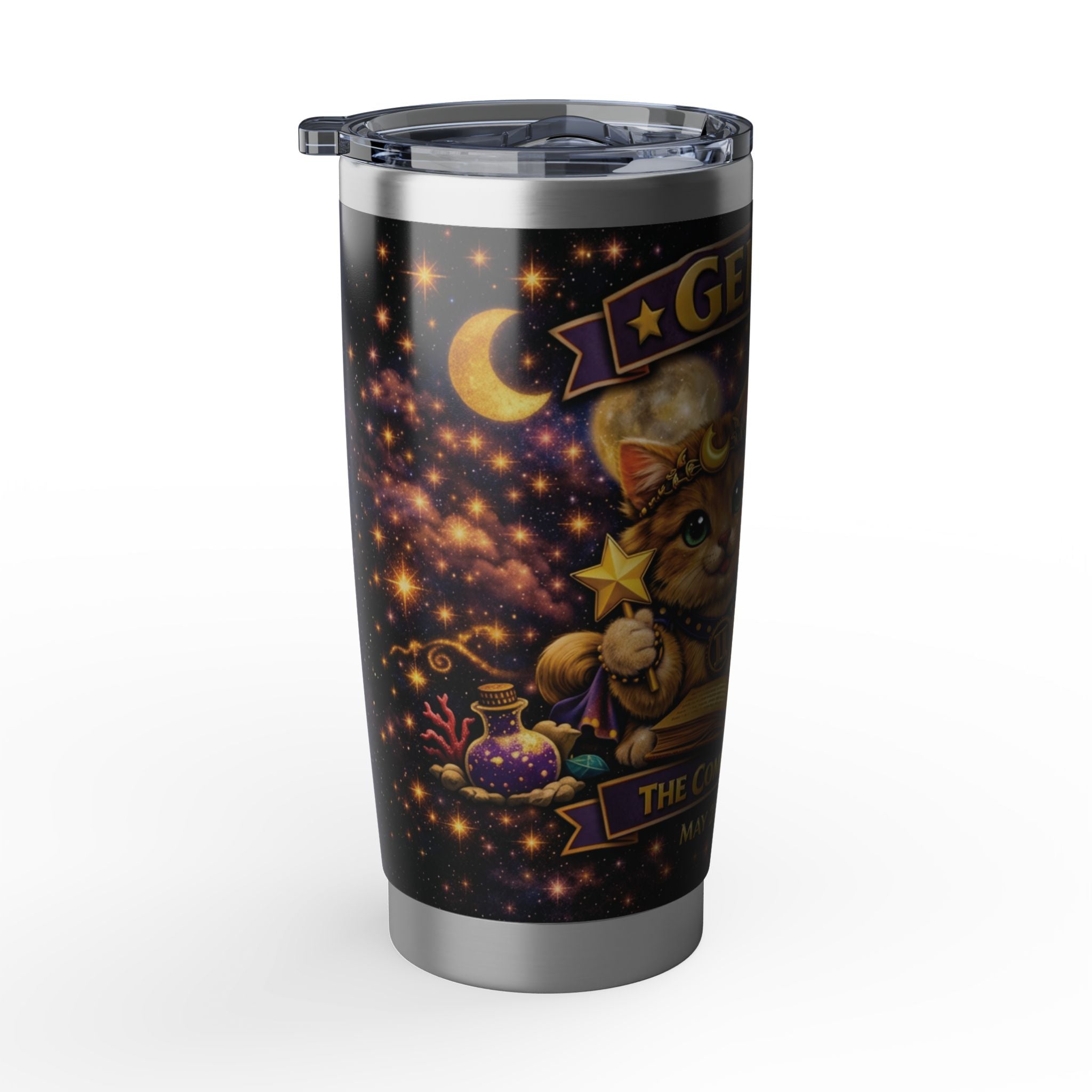 Gemini Cat Zodiac Tumbler - The Twin Spirits