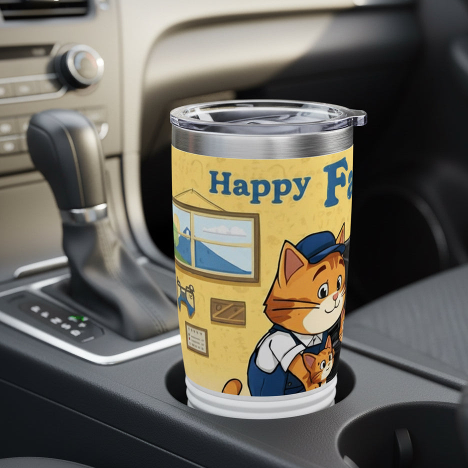 🐾 Limited Edition Father’s Day Cat Dad Tumbler – 20oz