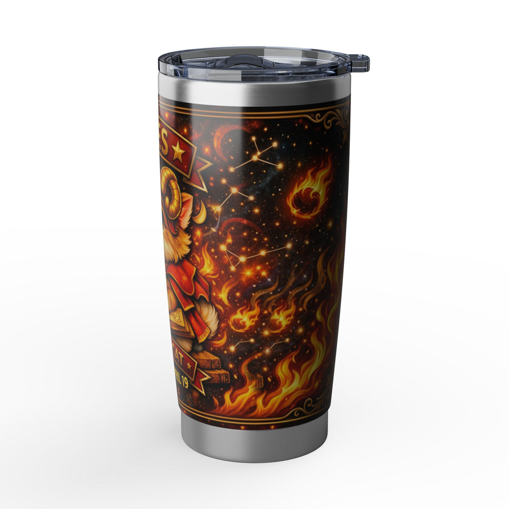 Aries Cat Zodiac Tumbler - The Fire Cat